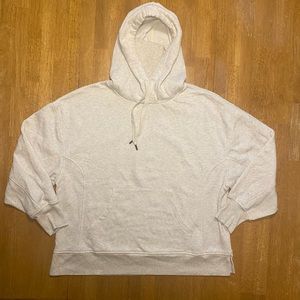 Women’s Old Navy oversized Hoodie with built in Turtleneck, Off White, Size Med